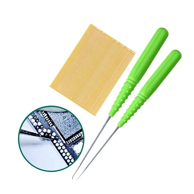 BST-66 3-in-1 Jump Wire Patching Tool | PCB Motherboard Solder Point Repair | 2 Stainless Scrapers