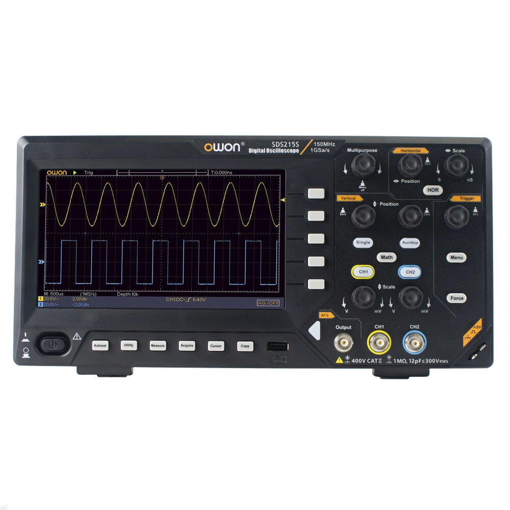 OWON SDS200 Series Oscilloscope | 2 Channel 200 MHz | 1 GS/s USB 2.0