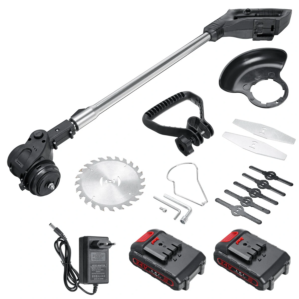 24V Cordless Retractable Grass Trimmer | Electric Lawn Mower & Pruning Machine
