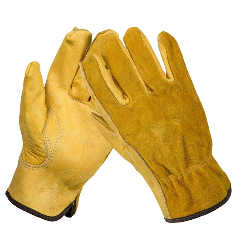 Gardening Gloves - Thorn Proof Double Layer Leather - Waterproof Slim-Fit