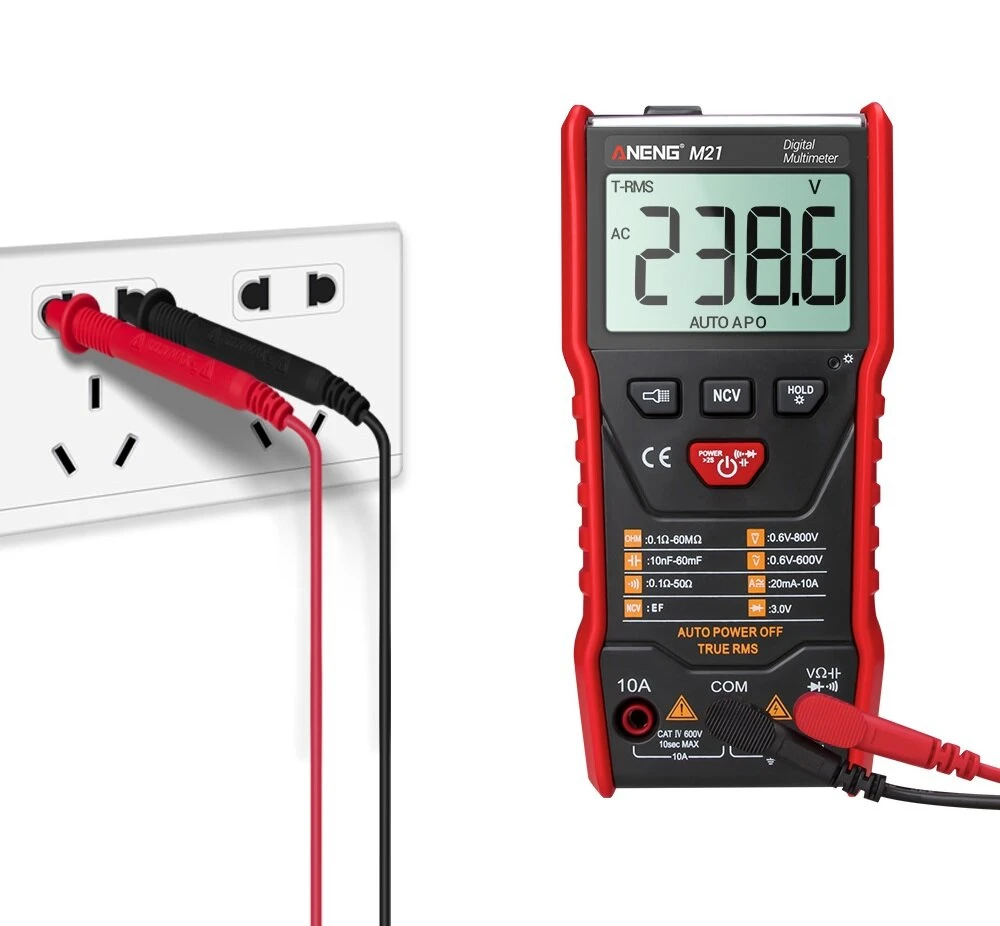 ANENG M21 Digital Multimeter | 6000 Counts, Backlight, AC/DC Voltmeter