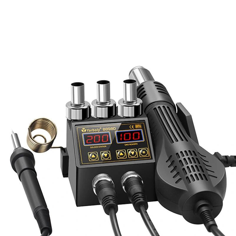Yarboly 8858D Digital Soldering Station - Hot Air Gun & BGA Rework Station