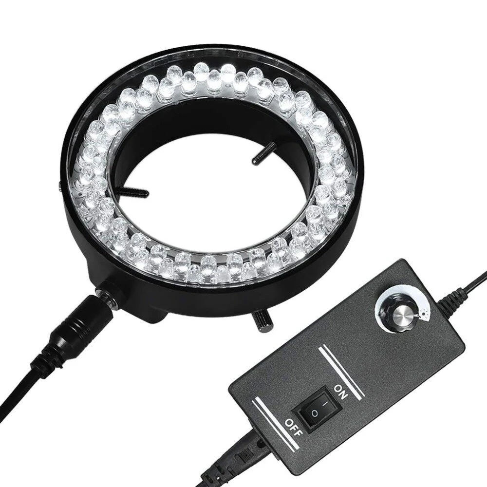 Adjustable 56 LED Ring Light for Stereo Microscope | EU Plug | Illuminator Lamp