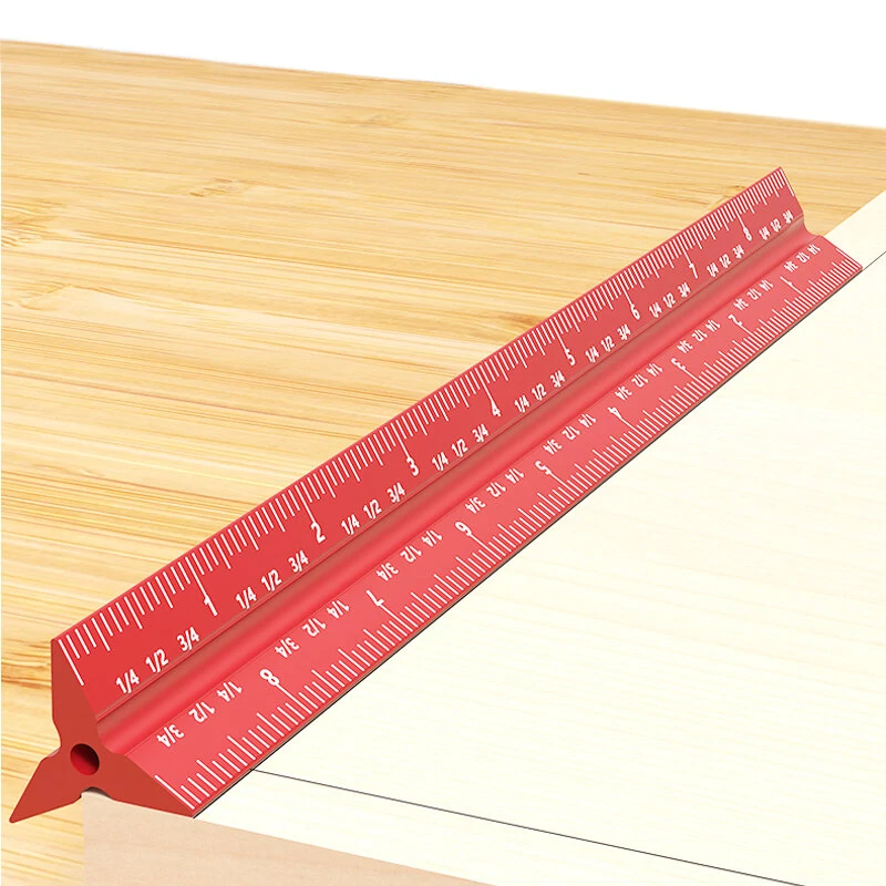 ENJOYWOOD 6 Sided Woodworking Scriber - Dual-Purpose MM & Inch Measuring Tape