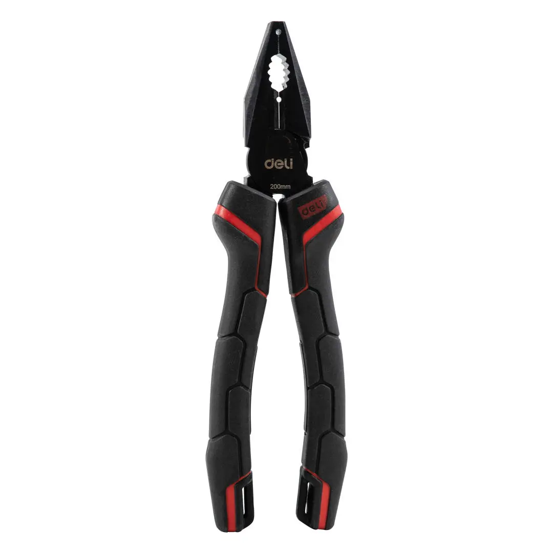 DeLi DL0104 Wire Stripper Pliers - CR-V Steel Electrician Tool | Black Red