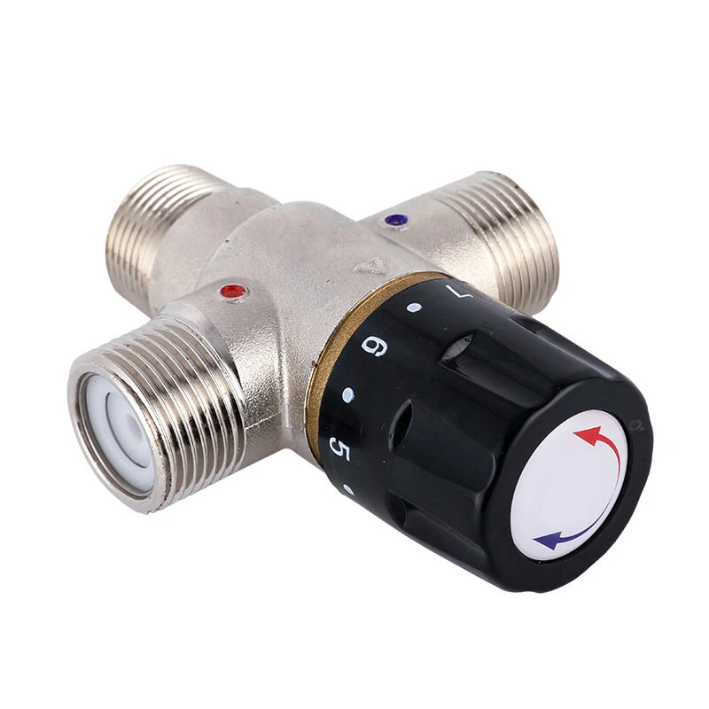 3/4 Inch 6' Thermostatic Mixing Valve - Hot & Cold Water - Brass Body
