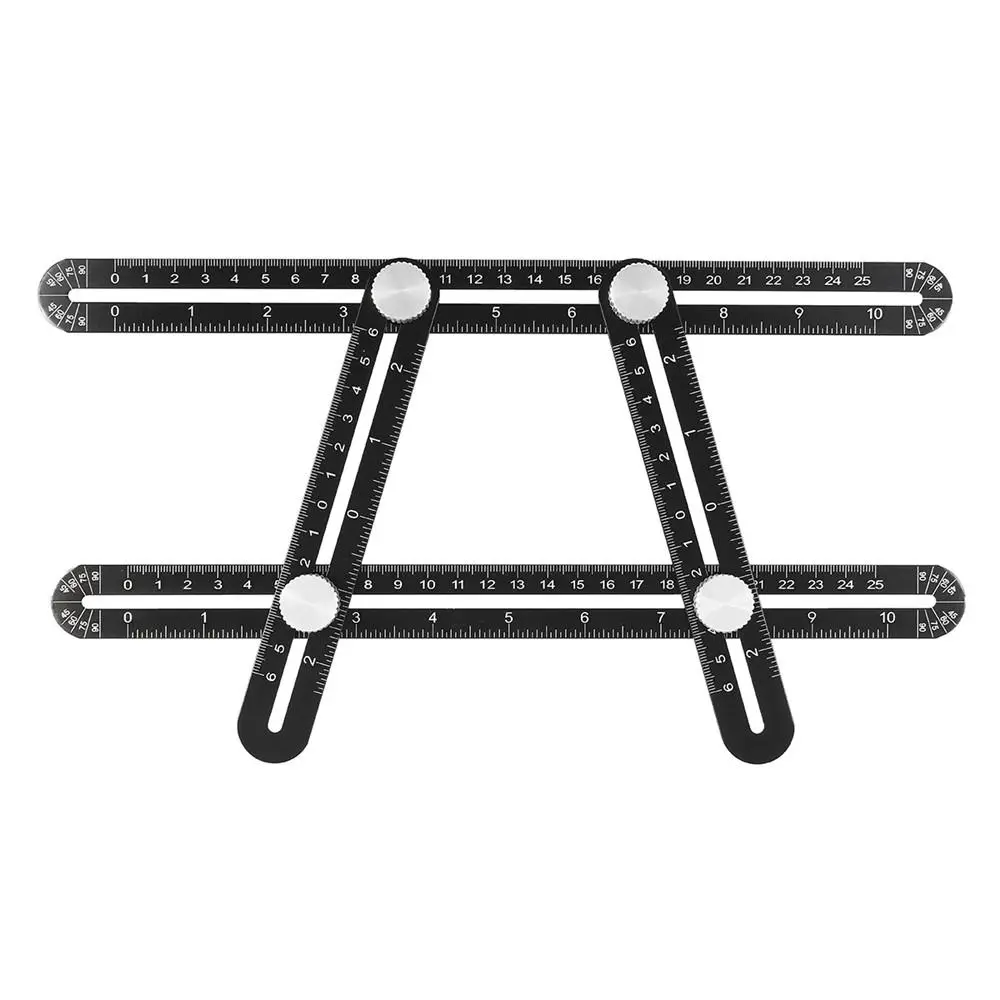 Aluminum Multifunction Template Ruler - 4 Square Feet Folding Tool with Laser Engraving