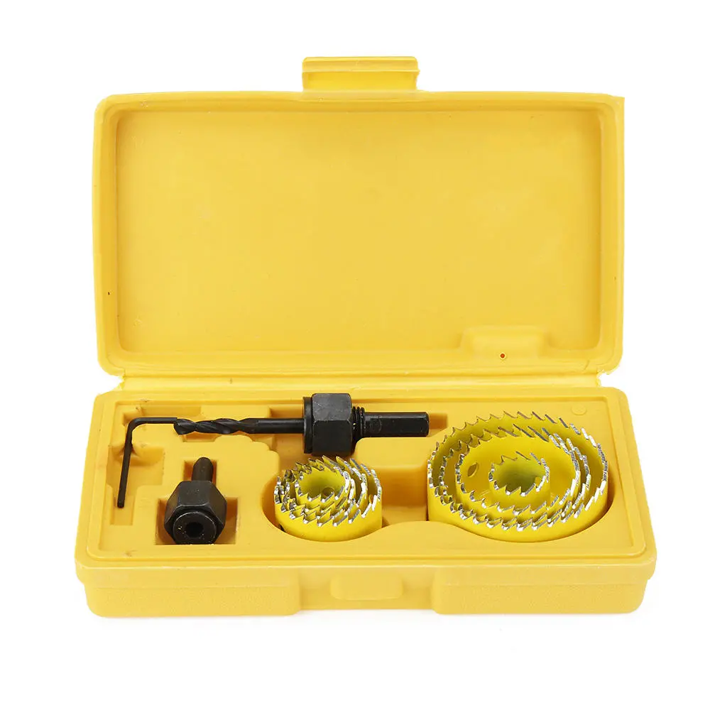 11-16Pcs Alloy Hole Saw Cutter Set | 19-127mm for Wood, PVC & Gypsum Board