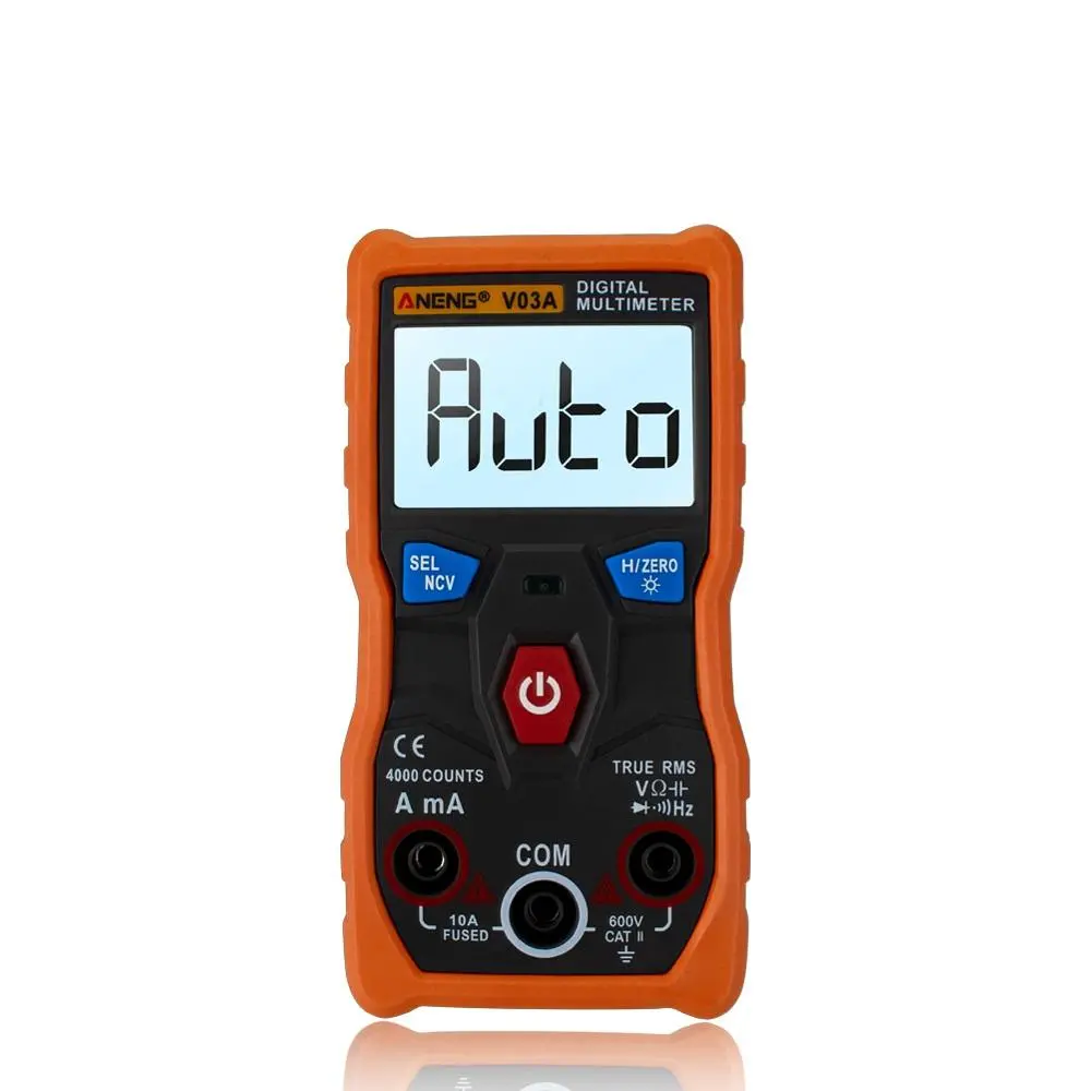ANENG V03A True RMS Digital Multimeter - 4000 Counts, Auto-Ranging, NCV & Frequency