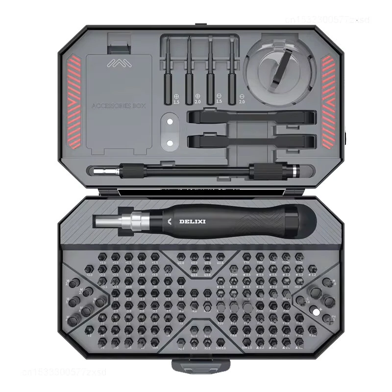 DELIXI 145 in 1 Magnetic Screwdriver Set | 132 Bits for Phone Repair & DIY