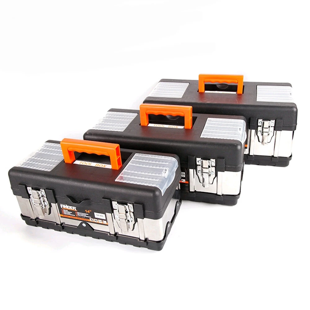 FINDER ABS Tool Box - Stainless Steel Hardware Large Capacity Electrician Storage