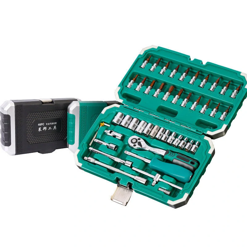 Crescent 46-Piece 1/4-Inch Drive Socket Wrench Set | Auto & Car Repair Tool Kit