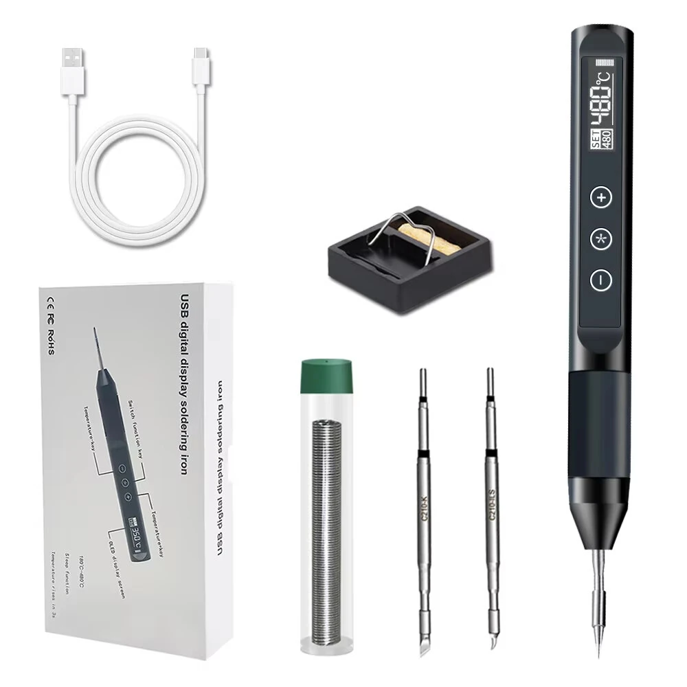 X210 Digital USB Soldering Iron | 30W Adjustable 180-480°C | Fast Heating OLED Screen