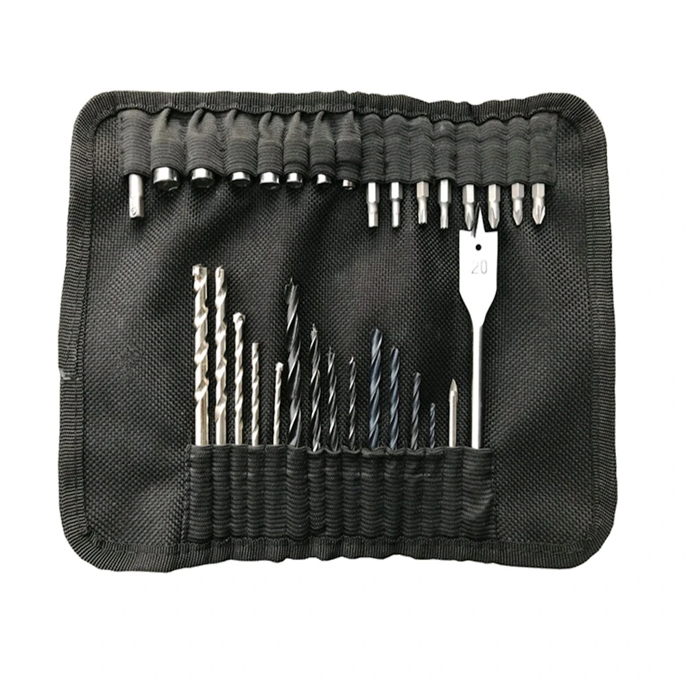 HABO 31Pcs High-Speed Steel Drill Bit Set - Electric Drill Tool Kit with Canvas Bag