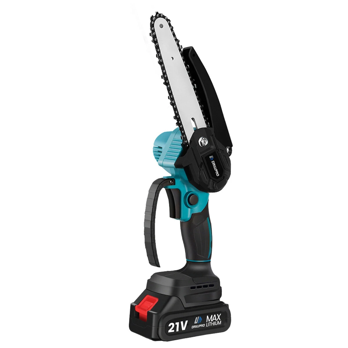 Drillpro 21V Brushless Electric Chainsaw | 6-Inch Wood Cutting & Pruning Saw
