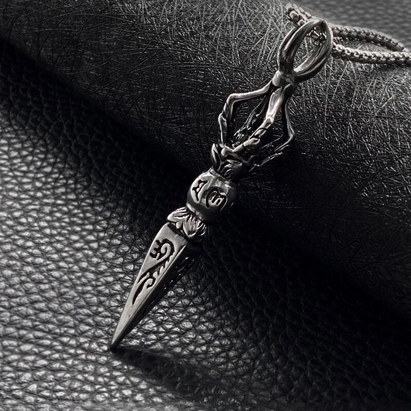 EDC Self Defense Gear - Titanium Steel Necklace Knife Beads Pendant | Outdoor Safety Tool