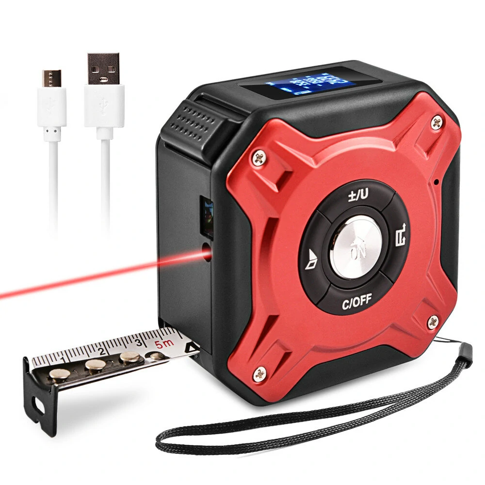 DANIU 40M Laser Measuring Tape | Retractable Ruler & Distance Meter Tool