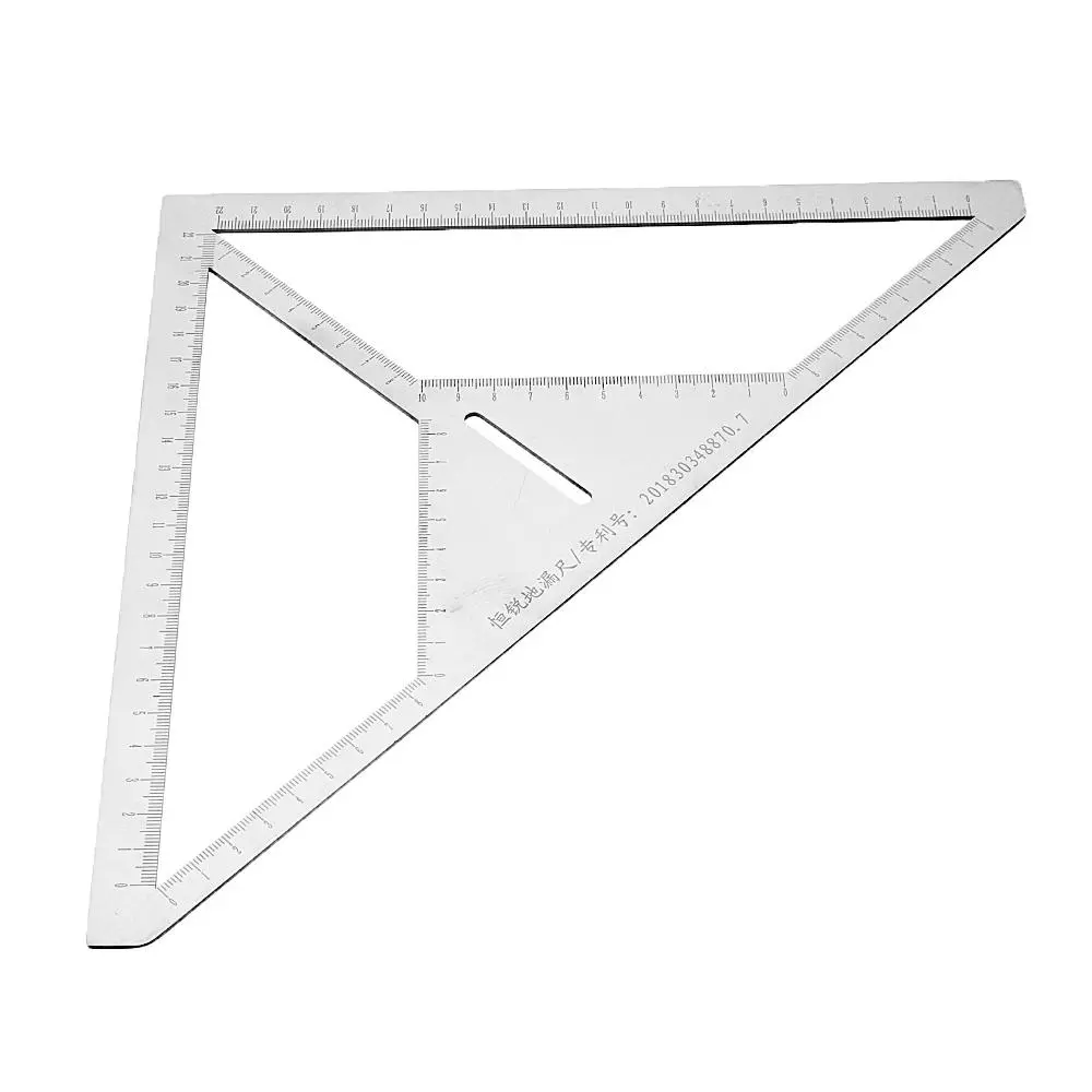 Drillpro Triangle Ruler | Multifunction Floor & Tile Ruler - Stainless Steel Measuring Tool