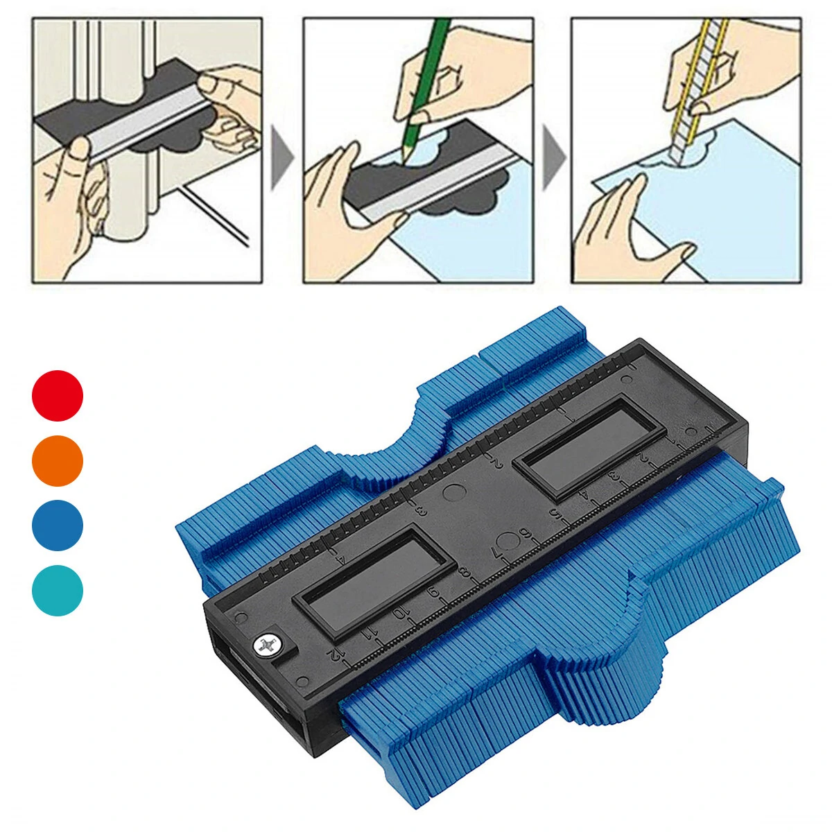 Profile Gauge | 5-Inch Tiling & Laminate Tool for Edge Shaping & Measuring