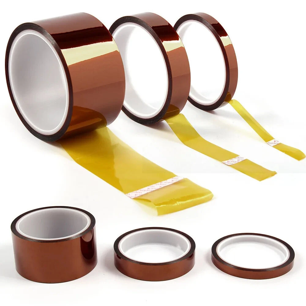 Polyimide Tape - Heat Resistant to 200°C | 33m x 5-50mm | Electrical Insulation