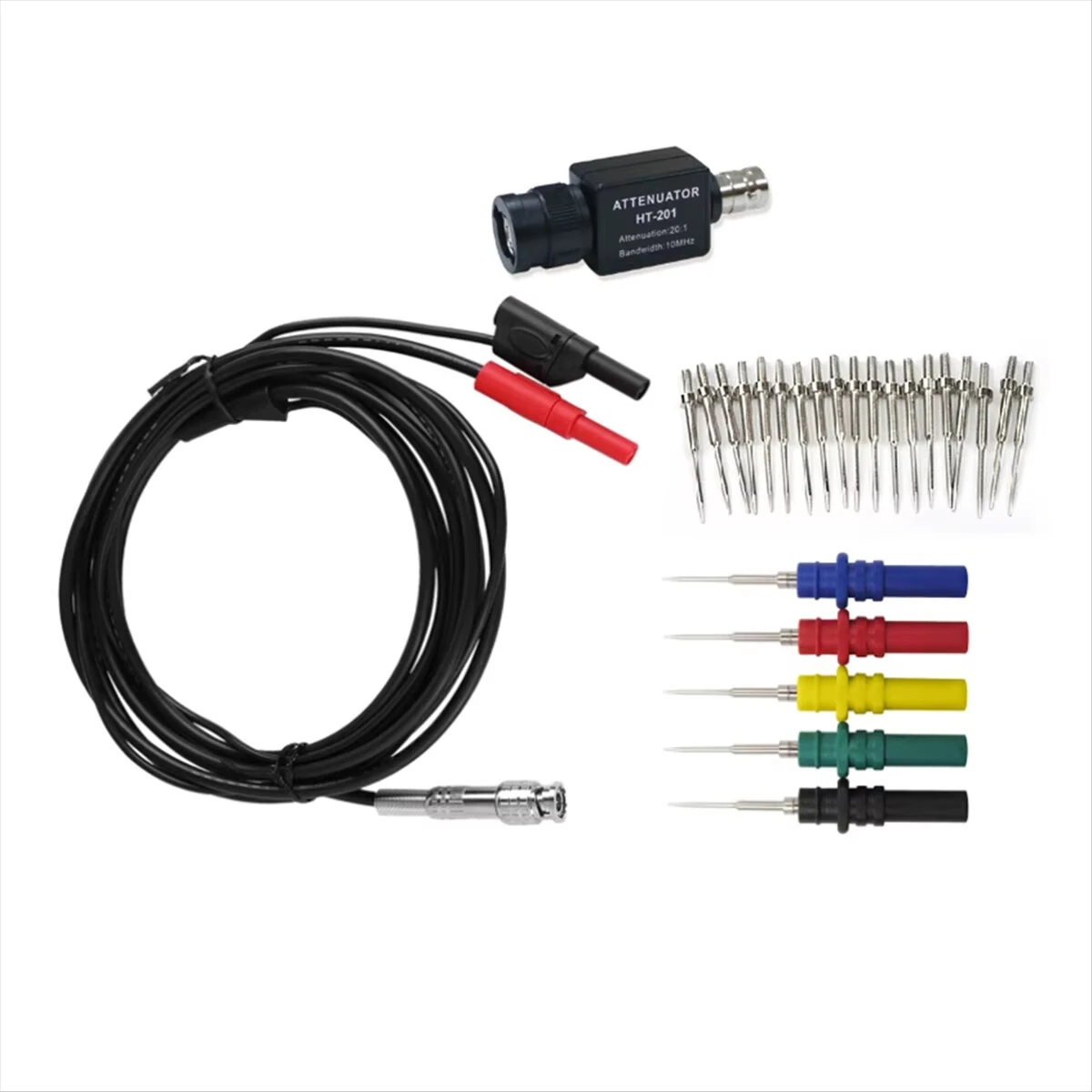 HT30A Oscilloscope Probe Kit | Automotive Test Set with 20:1 Attenuator & BNC Cables