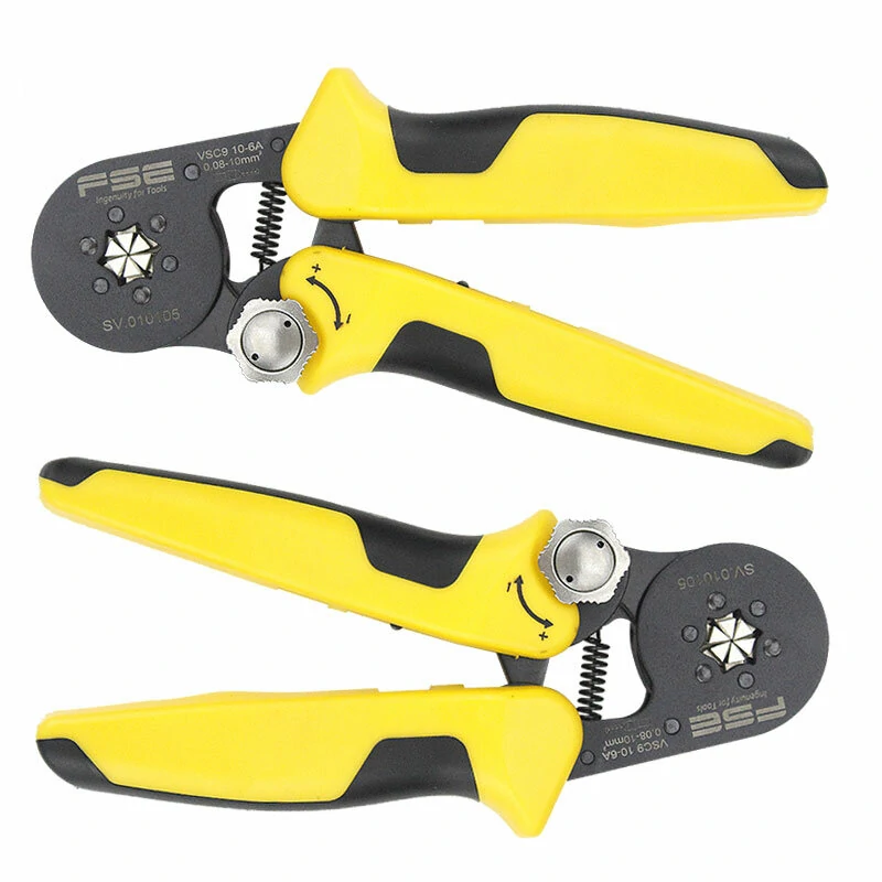 VSC9 Crimping Pliers | 10-6A 0.08-10mm² 23-7AWG | Manual Adjustable Tool for Terminals
