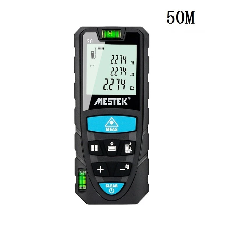S6 50m Laser Distance Meter | Laser Rangefinder & Measure Tape