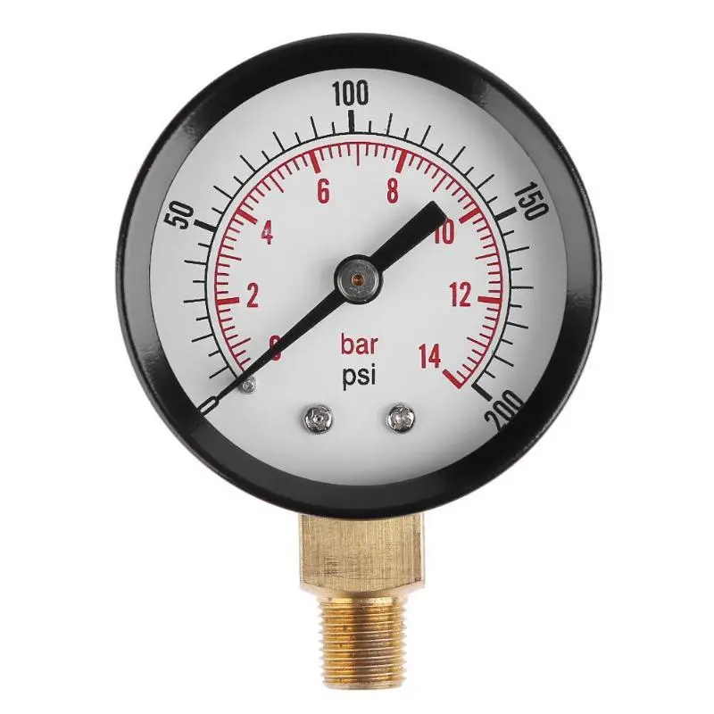 TS-Z52 0-200psi Air Compressor Gauge - 1/8inch NPT Side Mount | Hydraulic Pressure Tester