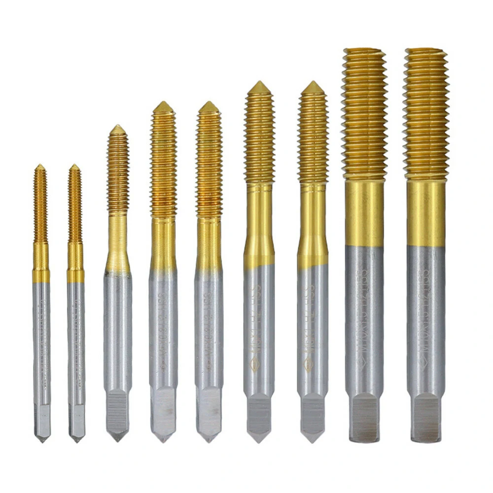 Drillpro Titanium Coated Fluteless Forming Taps | M2-M12 Metric Extrusion Taps