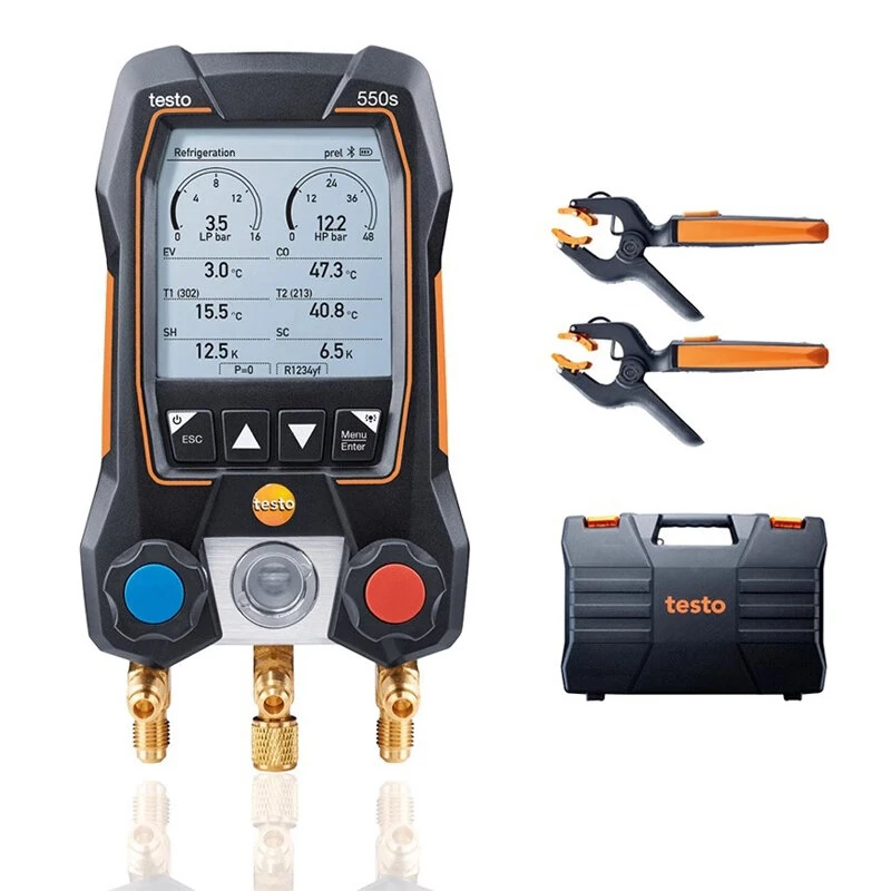ForTesto 550s Digital Manifold Gauge | HVAC Refrigeration Tool | Bluetooth Wireless