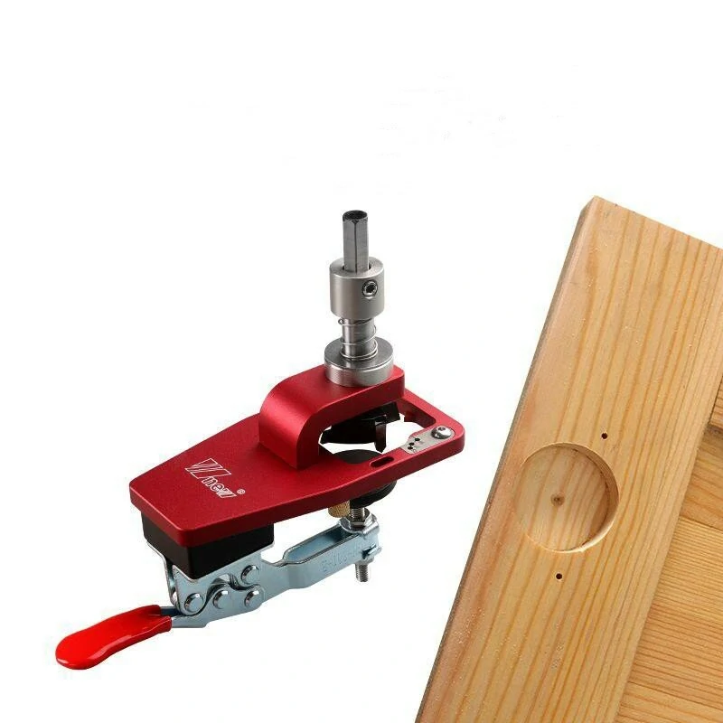 Wnew 35mm Hinge Jig - Aluminum Alloy Drilling Guide for Cabinet Door Installation