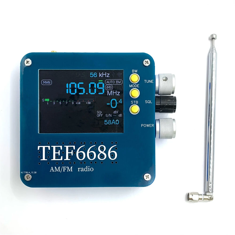 TEF6686 Full-Band Radio Receiver - AM FM SW MW LW - Large LCD & Rechargeable