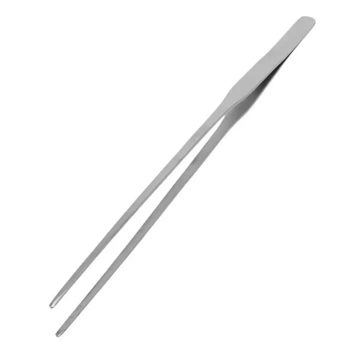 Stainless Steel Aquarium Tweezer - Long Straight Design for Shrimp & Plants