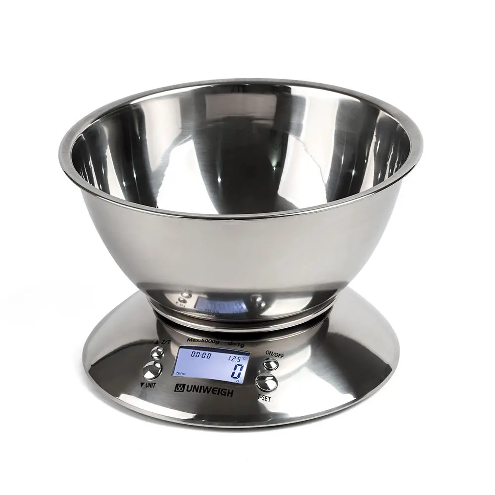 Digital Scale High Accuracy 11lb/5kg | Food Scale with Removable Bowl & Timer