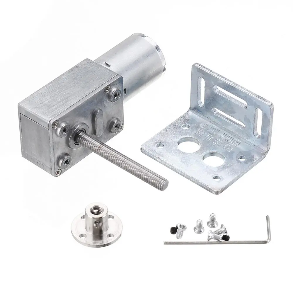 CHIHAI 24V 75RPM High Torque Turbo Worm Gear Motor | with Bracket & Coupler