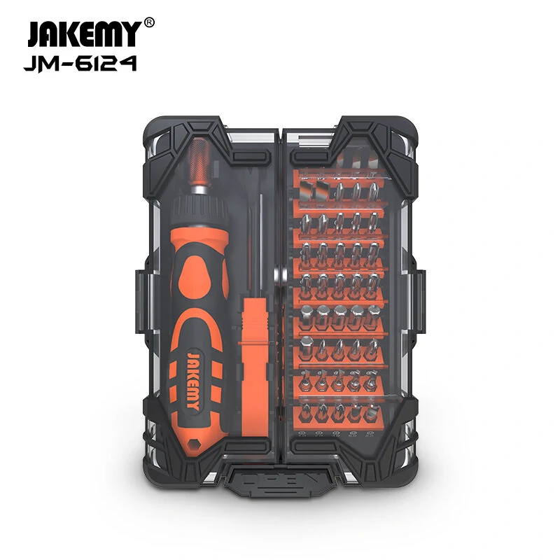 Jakemy 48 in 1 Household Tool Set | DIY Repair Kit with Adjustable Ratchet