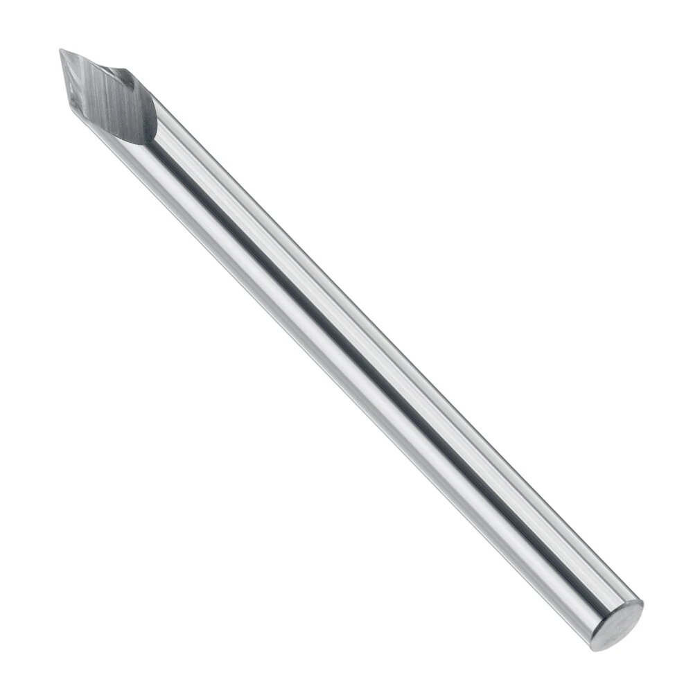 Drillpro 10Pcs 3.175mm Carbide Engraving Bits | 60 Degree 0.1mm Tip for Wood Carving