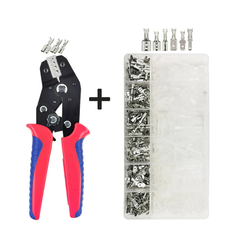 SN-48BSR Crimping Pliers - 0.25-1.5mm² 23-16AWG Terminal Tool Set for Car Connector Wires