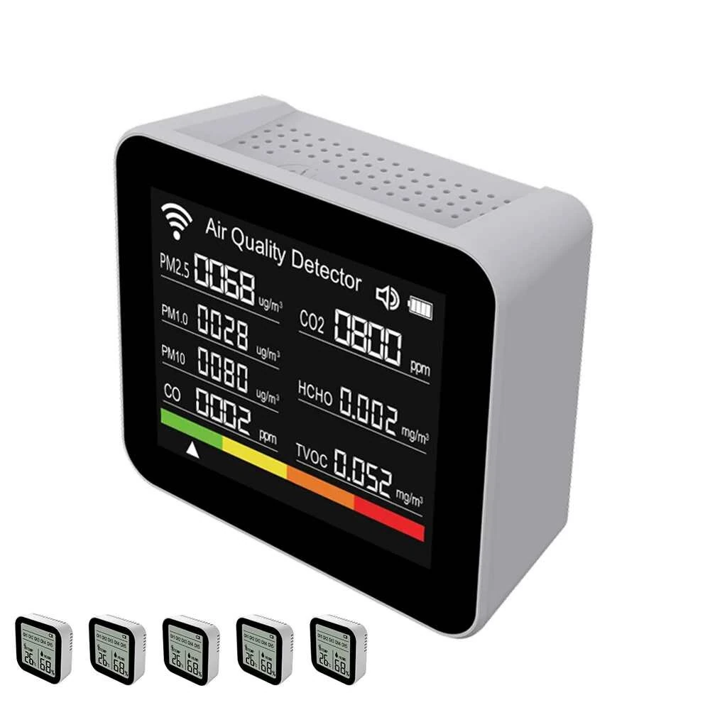 Tuya 20-in-1 Air Quality Monitor - CO2 CO HCHO PM2.5 Tester | Temp & Humidity | APP Control