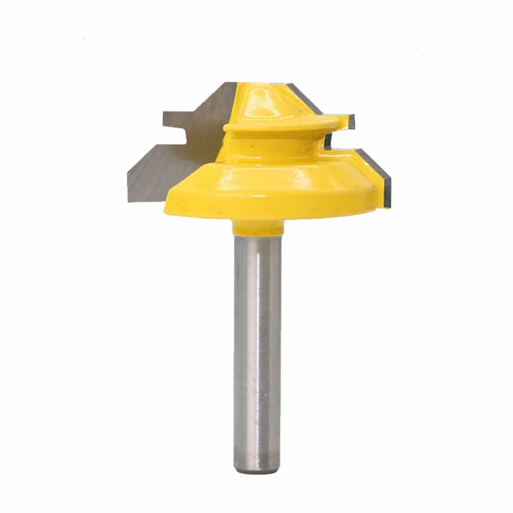 CMT 45 Degree Lock Miter Router Bit - 1/4 Inch Shank Tenon Cutter | Woodworking Tool