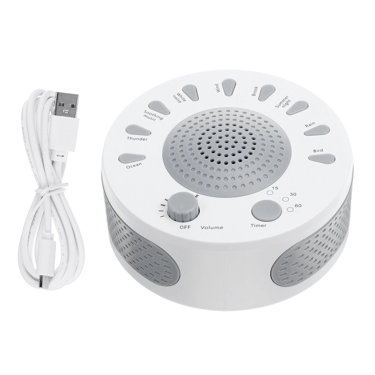 Mini Deep Sleep White Noise Sound Machine | Cordless with 9 Nature Sounds