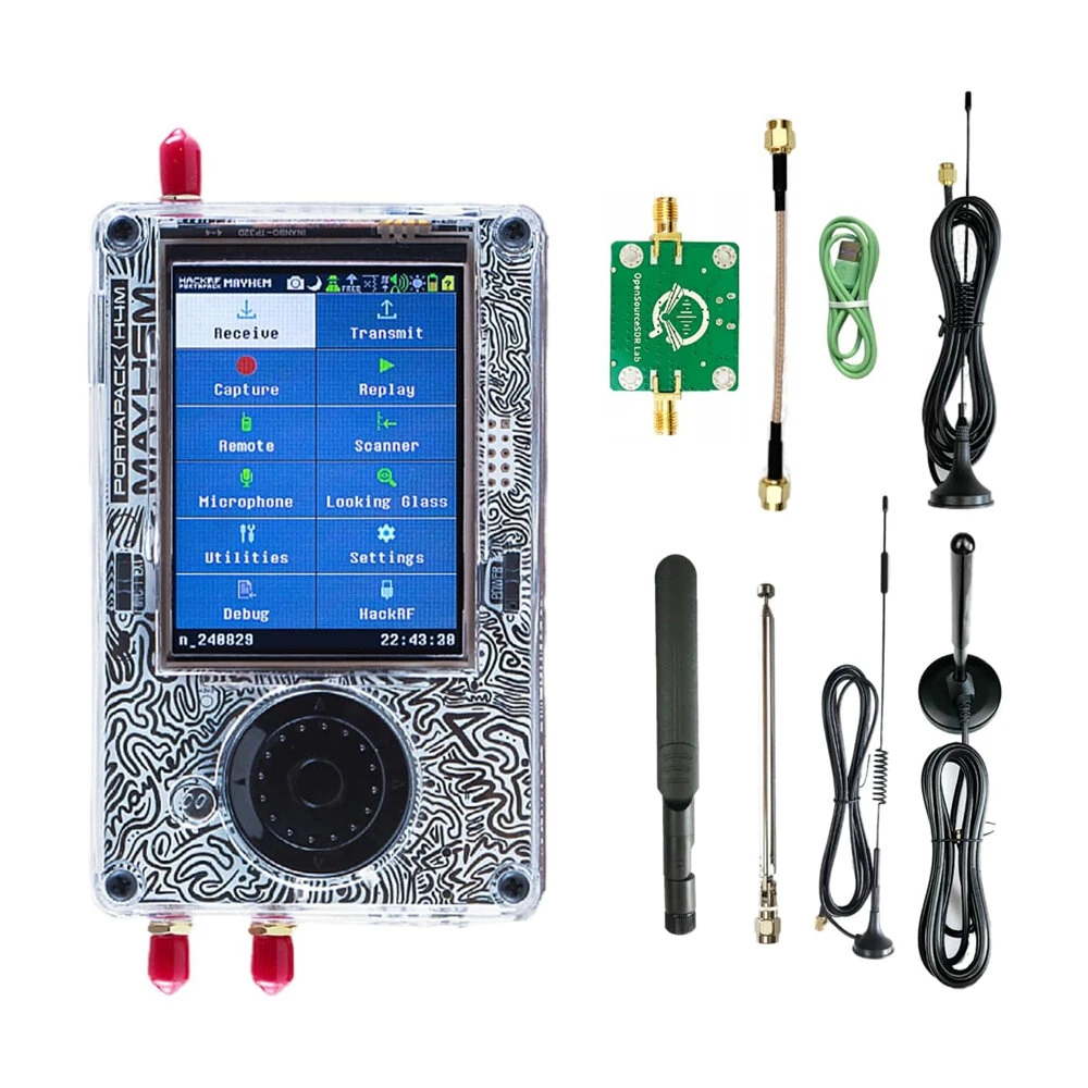 Portapack H4M+ RF SDR Receiver | 1MHz-6GHz LCD Touchscreen | WiFi Bluetooth