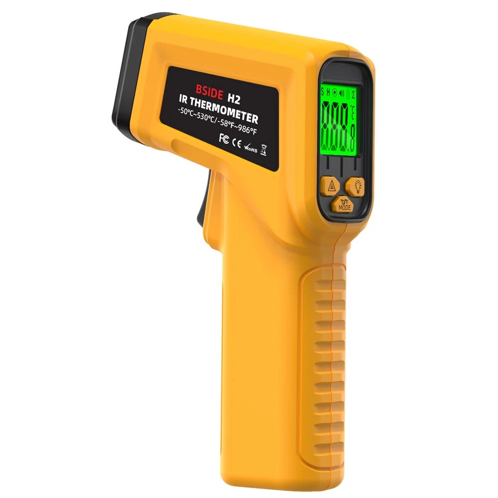 BSIDE H2 Infrared Thermometer -50° to 530°F | Non-Contact Laser | 12:1 Ratio