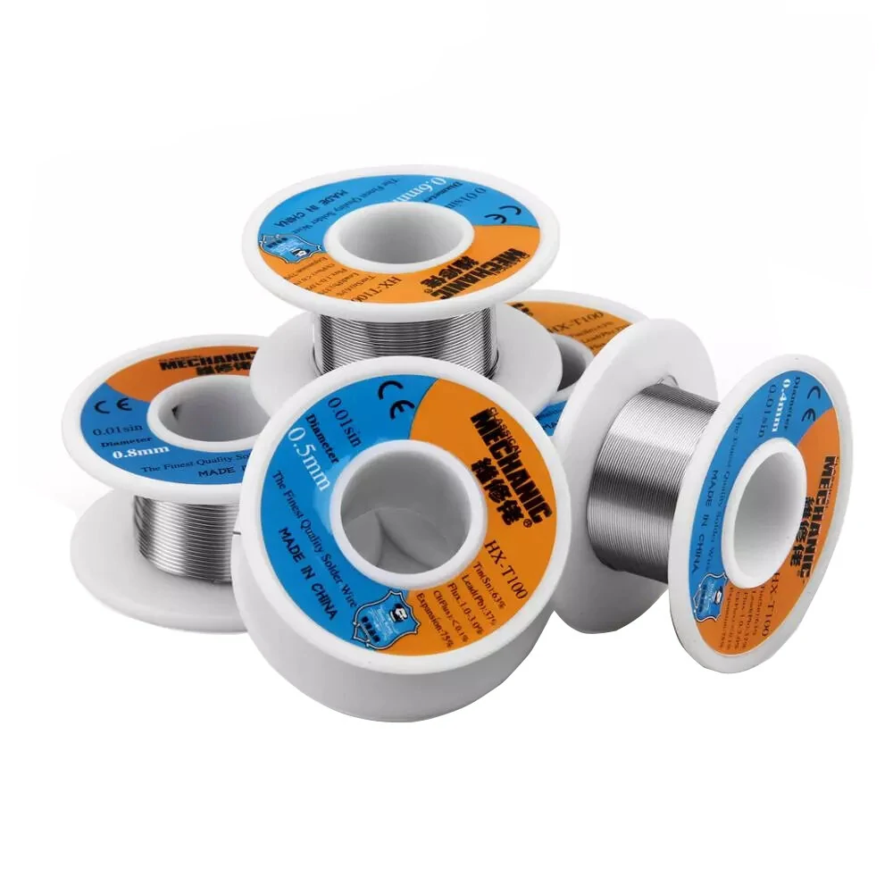 MECHANIC HX-100 Solder Wire 63/37 Tin Lead | 0.2mm-1.2mm Rosin Core | 55g Reel