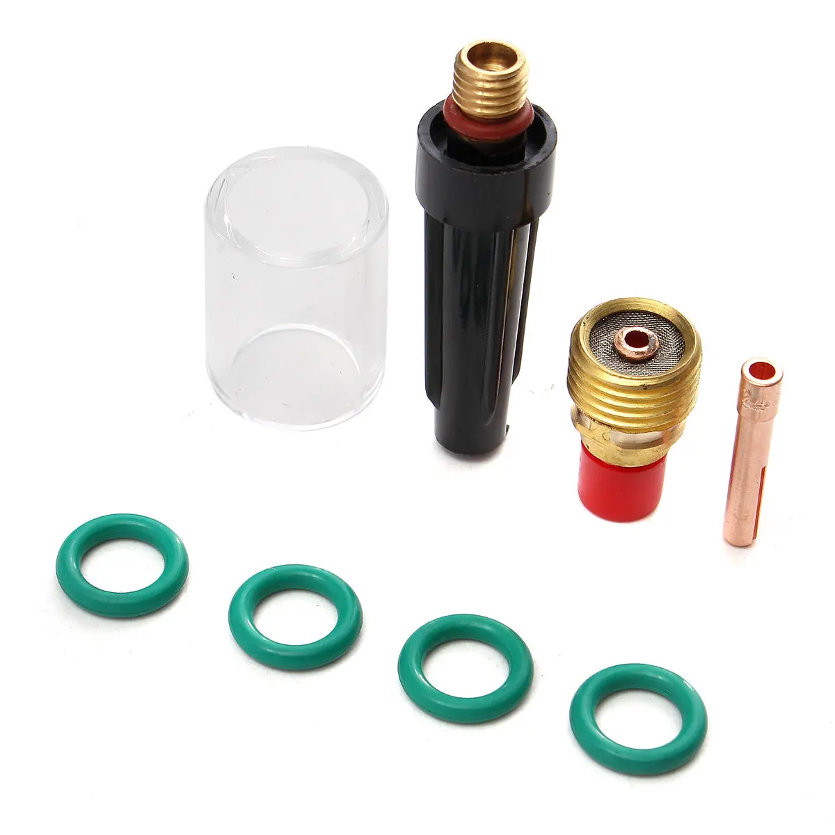 8Pcs 3/32in TIG Welding Torch Gas Lens Pyrex Cup Kit for WP-9/20/25 Series