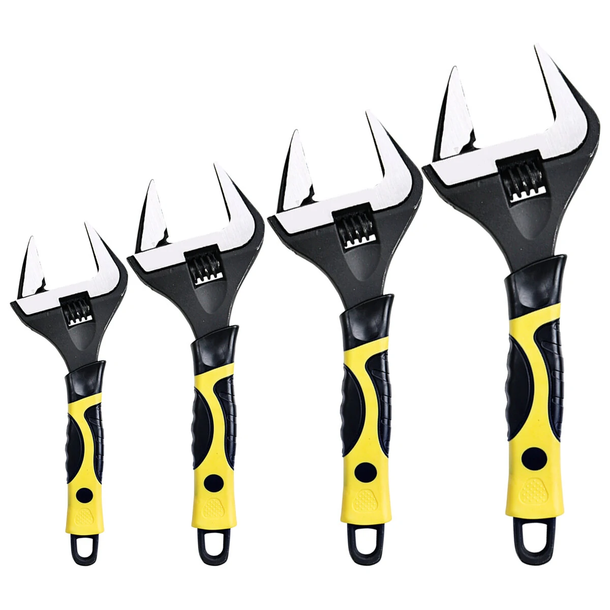 Large Extra Wide Jaw Adjustable Spanner Wrench - 2 Inch Nut & Pipe Tool
