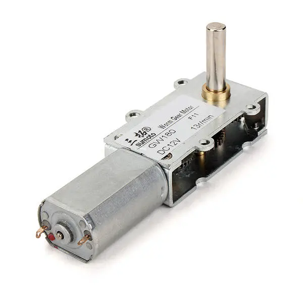 GW180 High Torque Turbo Motor - 12V DC, 13 RPM Worm Gear Reducer