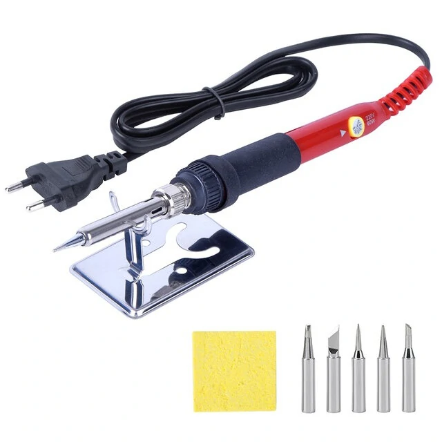 JCD 908 60W Soldering Iron Kit - Adjustable Temperature with 5 Tips