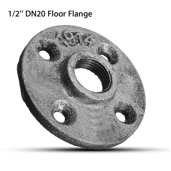 Cast Iron Steel Pipe Floor Flange - 1/2 Inch DN20 | Wall Mount Fitting