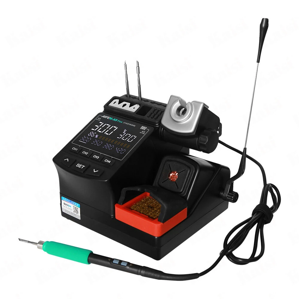 AIFEN A9 Plus Soldering Station 120W | 100-450°C Temp Control | 4 Segments & 245 Tips